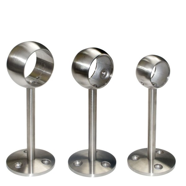 Handlaufhalter Edelstahl 4-tlg. - Mit Abdeckrosetten Für Treppengeländer