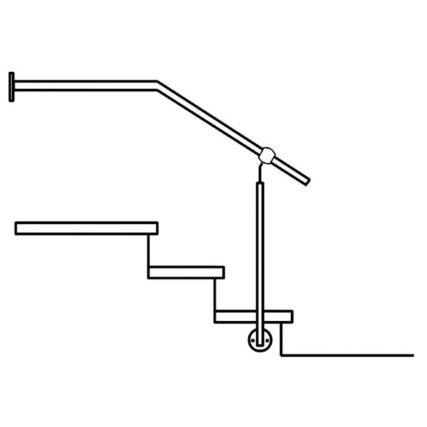 Treppengeländer mit Edelstahlhandlauf
